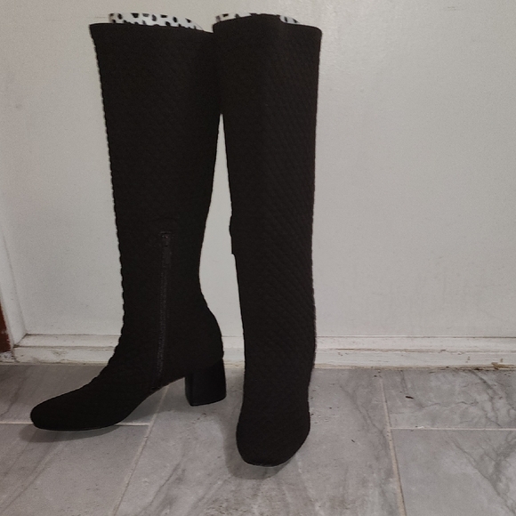 Impo Stretch Shoes - Chic Knit Textured Heeled Boots